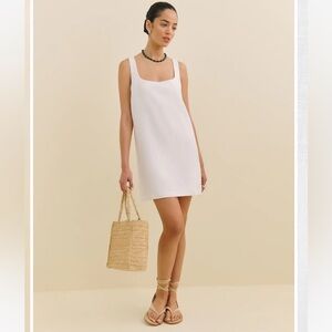 Reformation Hamley Linen Dress Ivory - Size 6